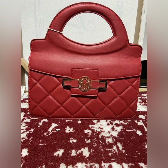 Valentino Orlandi Handbags - NWT Valentino Orlandi Red Crossbody Bag With Top Handle Carry. Made in Italy